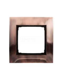 Simon 54 Premium Ramka pojedyncza metalowa miedź rustykalna DR1/36