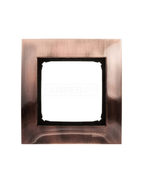 Simon 54 Premium Ramka pojedyncza metalowa miedź rustykalna DR1/36