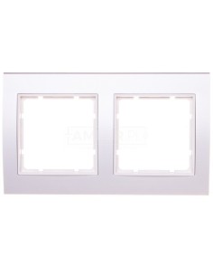 Berker B.3 Ramka podwójna aluminium /biały 10123904