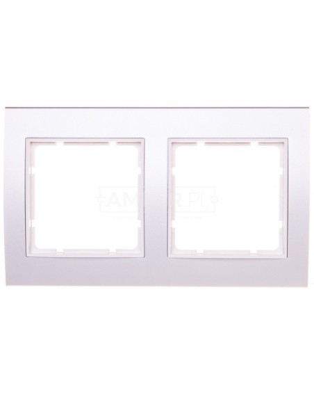 Berker B.3 Ramka podwójna aluminium /biały 10123904