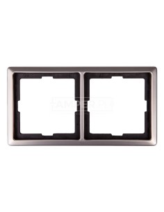 Merten Artec Ramka podwójna stal szlachetna MTN481246