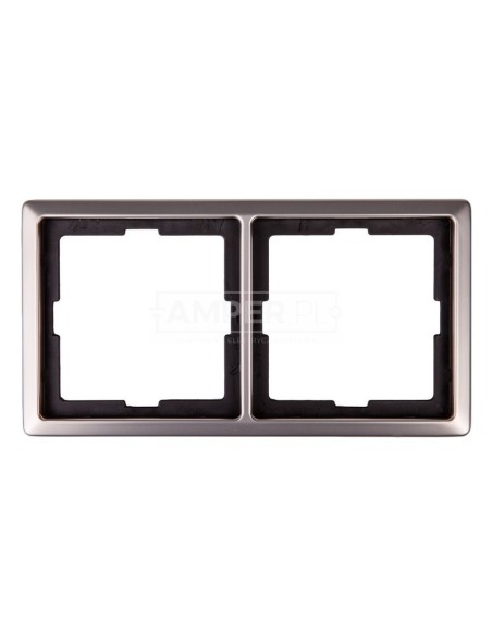 Merten Artec Ramka podwójna stal szlachetna MTN481246
