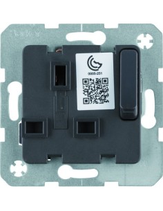 B.Kwadrat/Q.x Mechanizm gniazda z uziemieniem standard brytyjski z łącznikiem i przesłonami styków, antracyt, mat 53420216 Berke