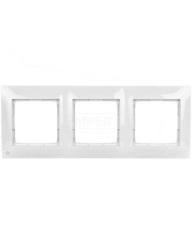 Simon 54 Premium Ramka potrójna antybakteryjna biała DR3/AB11