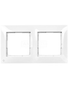 Simon 54 Premium Ramka podwójna antybakteryjna biała DR2/AB11