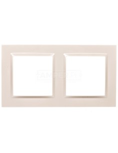 Simon 10 Ramka podwójna kremowa CR2/41