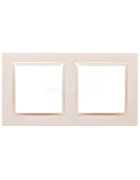 Simon 10 Ramka podwójna kremowa CR2/41