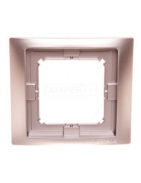 Simon Basic Neos Ramka pojedyncza IP44 srebrny matowy BMRC1B/43