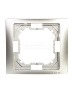 Simon Basic Neos Ramka pojedyncza srebrny matowy BMRC1/43