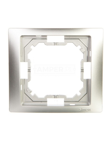 Simon Basic Neos Ramka pojedyncza srebrny matowy BMRC1/43