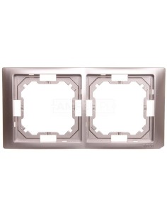 Simon Basic Neos Ramka podwójna satynowy BMRC2/29