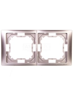 Simon Basic Neos Ramka podwójna stal inox BMRC2/21