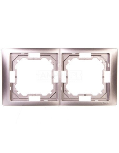 Simon Basic Neos Ramka podwójna stal inox BMRC2/21
