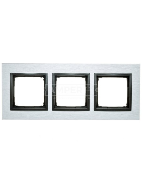Simon 54 Nature Ramka potrójna metal INOX YANG DRN3/76