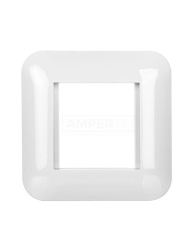 KOS45 Ramka pojedyncza + uchwyt do modułów 45x45 biały 350446