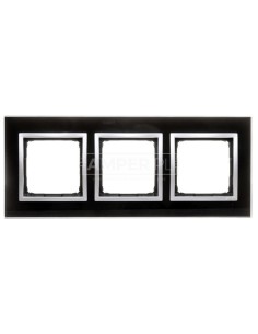 Simon 54 Nature Ramka potrójna szkło KSIĘŻYCOWA LAWA DRN3/74