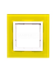 Simon 54 Nature Ramka pojedyncza szkło LIMONKOWY SORBET DRN1/90