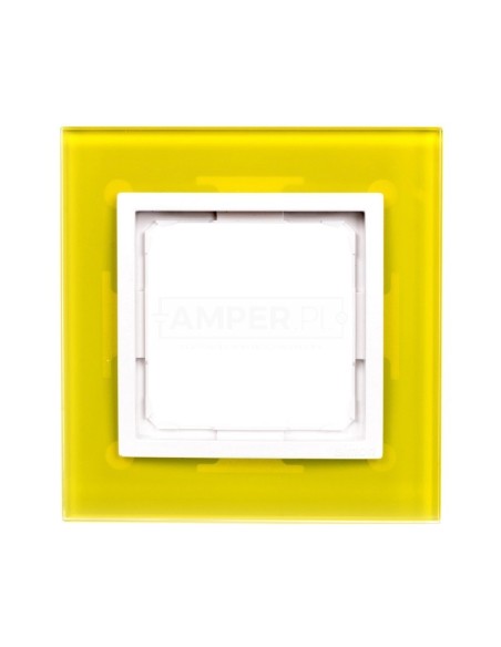 Simon 54 Nature Ramka pojedyncza szkło LIMONKOWY SORBET DRN1/90