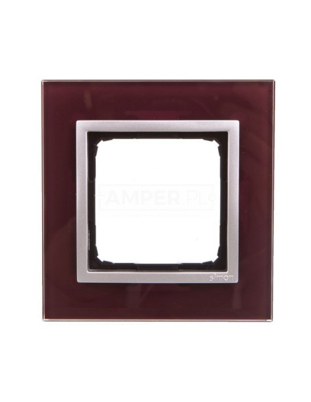 Simon 54 Nature Ramka pojedyncza szkło KUSZĄCA ŚLIWKA DRN1/89