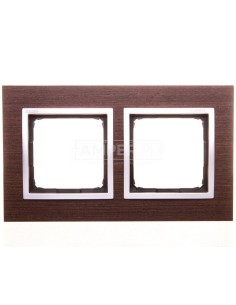Simon 54 Nature Ramka podwójna drewno SREBRNE WENGE DRN2/84