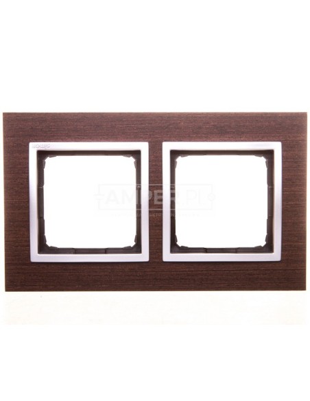 Simon 54 Nature Ramka podwójna drewno SREBRNE WENGE DRN2/84