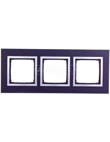 Simon 54 Nature Ramka potrójna metal INOX YIN DRN3/78