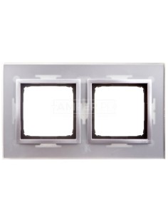 Simon 54 Nature Ramka podwójna szkło SREBRNA MGŁA DRN2/71