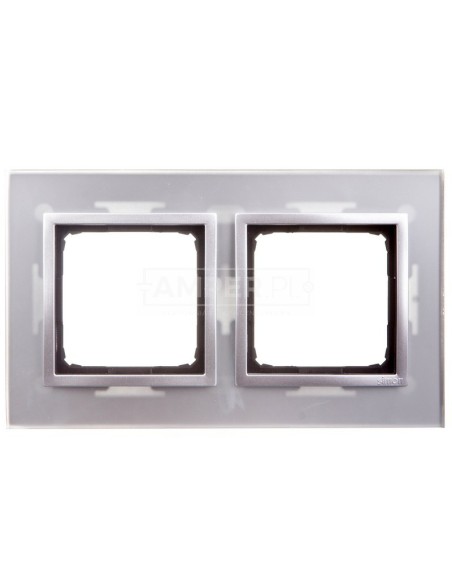 Simon 54 Nature Ramka podwójna szkło SREBRNA MGŁA DRN2/71