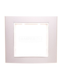 Berker B.3/B.7 Glas Ramka pojedyncza aluminium/śnieżnobiała 10113904