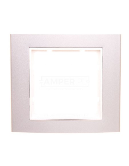 Berker B.3/B.7 Glas Ramka pojedyncza aluminium/śnieżnobiała 10113904