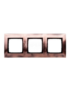 Simon 54 Premium Ramka potrójna metalowa miedź rustykalna DR3/36