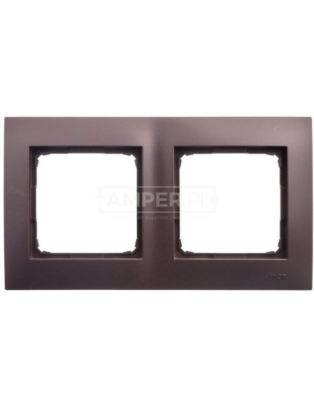 Simon 54 Premium Ramka podwójna brąz mat DR2/46