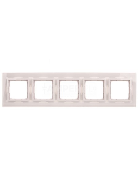 Simon 54 Nature Ramka pięciokrotna szkło BIAŁA PERŁA DRN5/70