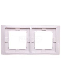 Simon Basic Neos Ramka podwójna IP44 z kompletem uszczelek biała BMRC2B/11