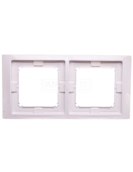 Simon Basic Neos Ramka podwójna IP44 z kompletem uszczelek biała BMRC2B/11