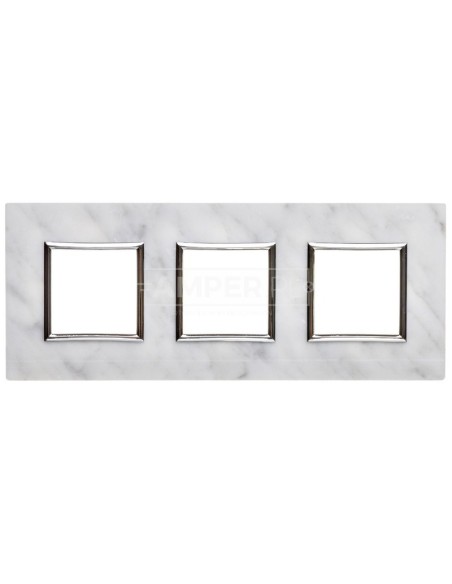 DANTE Ramka potrójna kamień BIANCO 4504483
