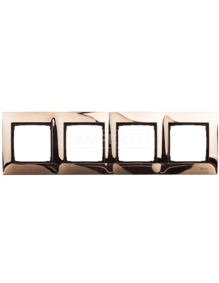 Simon 54 Premium Ramka poczwórna metalowa złoto DR4/66