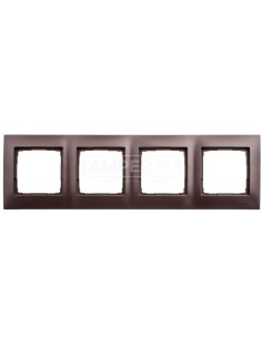 Simon 54 Premium Ramka poczwórna brąz mat DR4/46