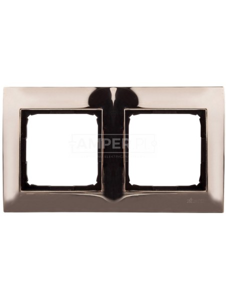 Simon 54 Premium Ramka podwójna metalowa złoto DR2/66