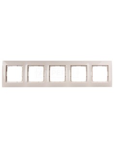 Simon 54 Premium Ramka pięciokrotna kremowa DR5/41