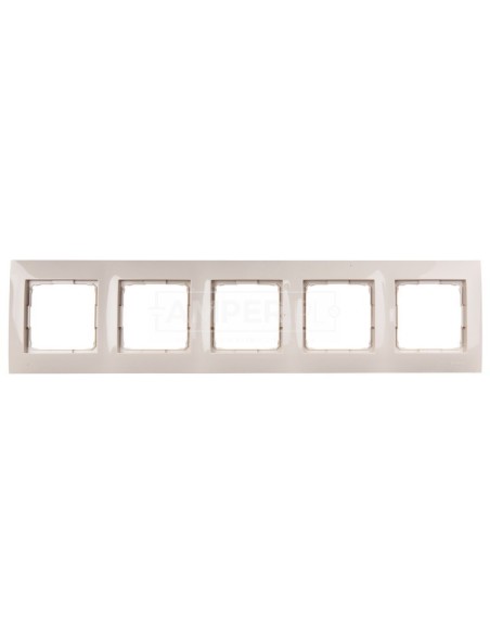 Simon 54 Premium Ramka pięciokrotna kremowa DR5/41