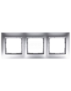 Simon 54 Premium Ramka potrójna srebrny mat DR3/43
