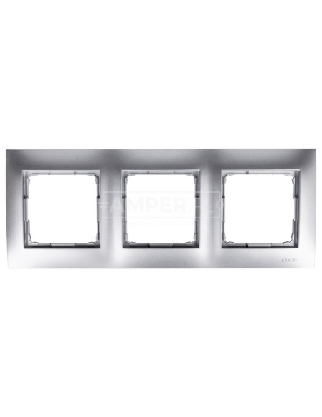 Simon 54 Premium Ramka potrójna srebrny mat DR3/43
