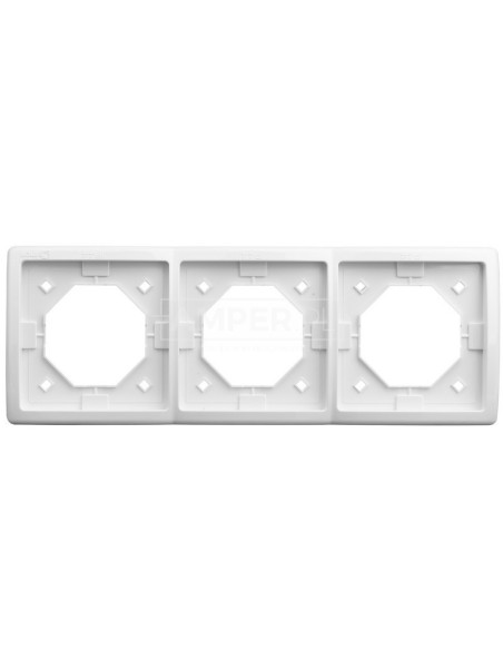 Simon Basic Standard Ramka bryzgoszczelna potrójna IP44 z uszczelką biała BMR3B/11