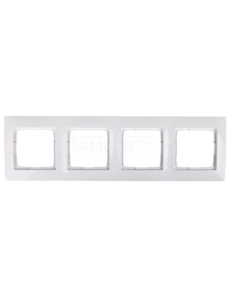 Simon 54 Premium Ramka poczwórna biała /do karton-gips/ DRK4/11