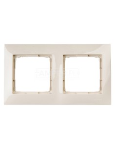 Simon 54 Premium Ramka podwójna kremowa /do karton-gips/ DRK2/41