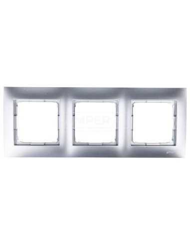 Simon 54 Premium Ramka potrójna srebrny mat /do karton-gips/ DRK3/43