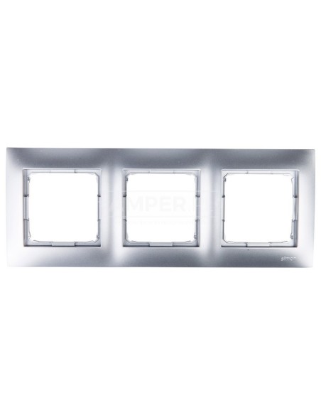 Simon 54 Premium Ramka potrójna srebrny mat /do karton-gips/ DRK3/43