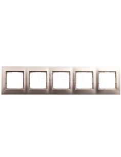 Simon 54 Premium Ramka pięciokrotna złoty mat DR5/44