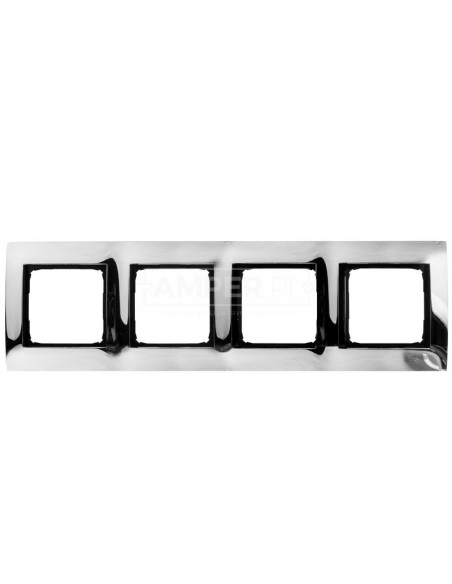 Simon 54 Premium Ramka poczwórna metalowa chrom DR4/63